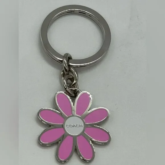 Coach | Accessories | Coach Vintage Daisy Hot Pink Enamel Keychain  